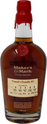 Maker's Mark Private Selection Canal's Family #5 4x BAP 2x SFC 4x MM46 Canal's Family Selection 55.6% 750ml
