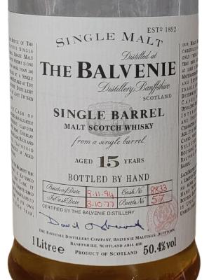 Balvenie 15yo Single Barrel 8833 50.4% 1000ml