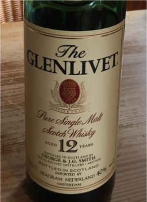 Glenlivet 12yo Imported by Seagram Nederland 40% 700ml