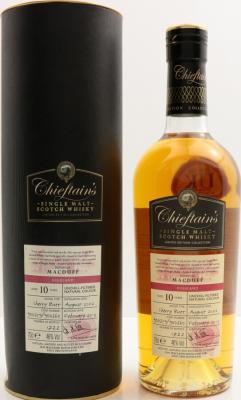 Macduff 2002 IM Chieftain's 10yo Sherry Butt 900259 + 260 46% 700ml