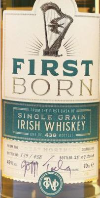1st Born Single Grain Irish Whisky 43% 700ml