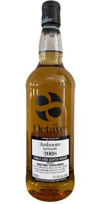 Ardmore 2008 DT The Octave Oak 3 months in Octave 51.5% 750ml