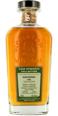 Glenrothes 1995 SV Cask Strength Collection Bourbon barrel 09/8365 61.6% 700ml