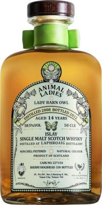Laphroaig 2008 TWf Animal Ladies Lady Barn Owl Sherry Hogshead 58.5% 500ml