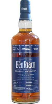 BenRiach 2005 An Rioghachd na h-Alba Pedro Ximenez Sherry Puncheon #5776 56.4% 700ml