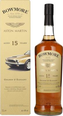 Bowmore 15yo Golden & Elegant Aston Martin Edition No.5 Bottled for Travel Retail 1st fill Bourbon Cask 43% 1000ml