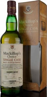 Longmorn 1972 McC Single Cask Sherry Wood 1099 World of Whiskies 43% 700ml