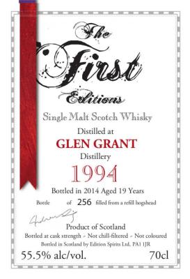 Glen Grant 1994 ED The 1st Editions 55.5% 700ml