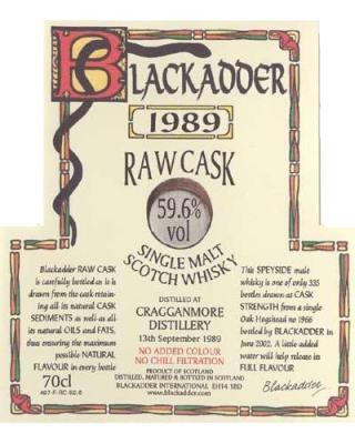 Cragganmore 1989 BA Raw Cask Oak hogshead 1966 59.6% 700ml