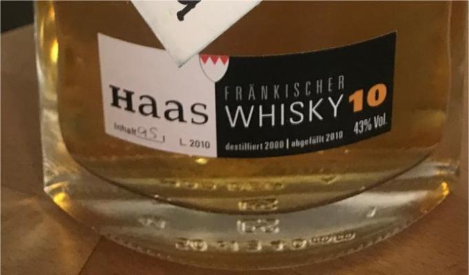 Haas Frankischer Whisky 10 43% 500ml