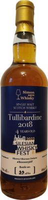 Tullibardine 2018 UD Silesian Whisky Fest 2023 Sherry Oloroso Octave Simon says Whisky 69.1% 700ml