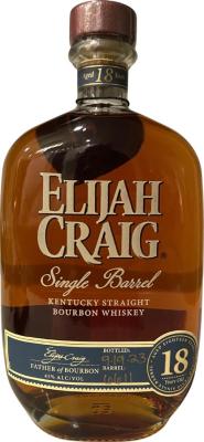 Elijah Craig 18yo Single Barrel Charred White Oak Barrel 45% 750ml