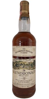 Glendronach 12yo Original Single Highland Malt Scotch Whisky Plain Oak and Sherry Previ Import 43% 750ml