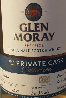 Glen Moray 2014 Hand Bottled at the Distillery Bourbon 58.3% 700ml