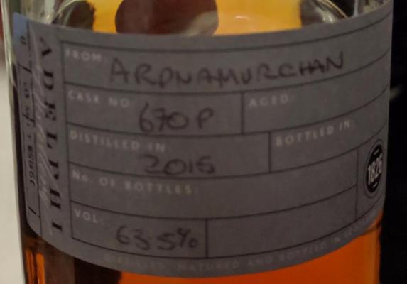 Ardnamurchan 2015 AD 670P 63.5% 700ml