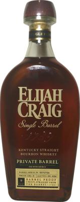 Elijah Craig 9yo Private Barrel New Charred American Oak The Wine Source 65.65% 750ml