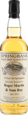 Springbank 20yo Roger Martin & Sam Roy 53% 700ml