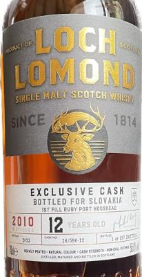 Loch Lomond 2010 1st Fill Ruby Port Hogshead Slovakia 55% 700ml