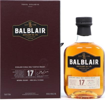 Balblair 17yo Travel Retail Exclusive 46% 700ml