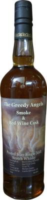 Peated Islay Single Malt Scotch Whisky Smoke & Red Wine Cask The Greedy Angels Red Wine Cask 46% 700ml