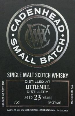 Littlemill 1990 CA 54.2% 700ml