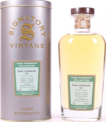 Royal Lochnagar 1991 SV Cask Strength Collection Refill Butt #372 57% 700ml