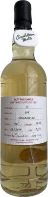 Longrow 2014 Duty Paid Sample For Trade Purposes Only Refill Bourbon 59.6% 700ml