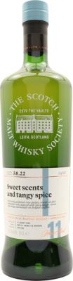 Strathisla 2006 SMWS 58.22 Sweet scents and tangy spice 11yo 2nd Fill Ex-Bourbon Barrel 56.3% 700ml