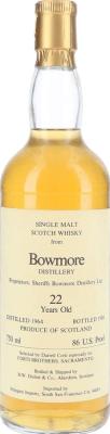 Bowmore 1964 RWD 86 US Proof Corti Brothers Pellegrini Import 43% 750ml