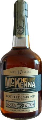 Henry McKenna 10yo Single Barrel Bottled in Bond 50% 750ml