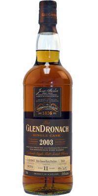 Glendronach 2003 Single Cask Pedro Ximenez Sherry Puncheon #1820 Kensington Wine Market 55.4% 750ml