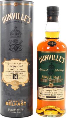 Dunville's 14yo Ech Single Cask Series #1699 Carry Out Off Licence Killarney 57.7% 700ml