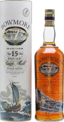 Bowmore Mariner Glass printed label with gulls and ship 43% 1000ml