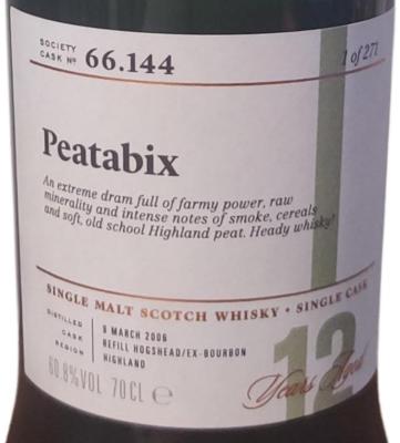 Ardmore 2006 SMWS 66.144 Refill Ex-Bourbon Hogshead 60.8% 700ml