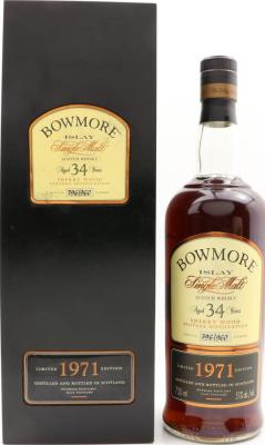 Bowmore 1971 Vintage Distillation Sherry Wood 51% 750ml