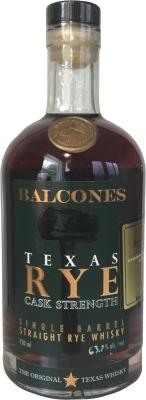 Balcones Texas Rye Cask Strength #17217 Hi-Time Wine Cellar 63.7% 750ml