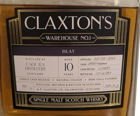 Caol Ila 2013 .3% 58.3% 580ml