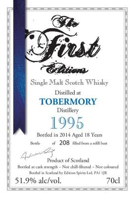 Tobermory 1995 ED The 1st Editions Refill Butt 51.9% 700ml