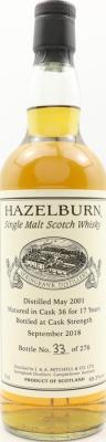 Hazelburn 2001 Private Bottling Refill Sherry Hogshead #36 49.3% 700ml