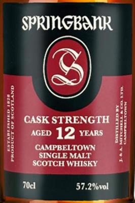 Springbank 12yo Cask Strength Batch 25 57.2% 700ml