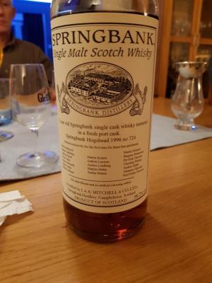 Springbank 1996 Private Bottling Fresh Port Cask 724 58.2% 700ml