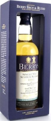 Springbank 1993 BR Berrys #220 Charles Hofer SA 46% 700ml