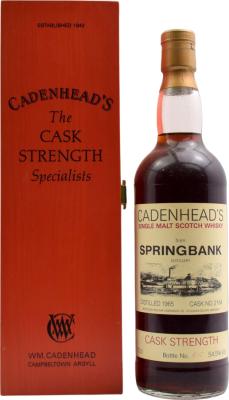 Springbank 1965 CA Distillery Label #2164 54.5% 700ml