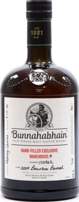 Bunnahabhain 2007 Warehouse 9 Hand Filled Exclusive Bourbon Barrel #110762 55.7% 700ml