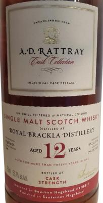 Royal Brackla 2006 DR Cask Collection No. 12 56.7% 750ml