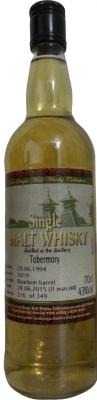 Tobermory 1994 The Single Malt Whisky Collection Bourbon barrel 5019 43% 700ml