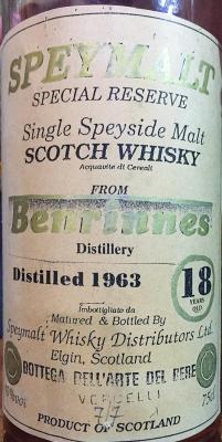 Benrinnes 1963 GM Speymalt Special Reserve Bottega dell'Arte del Bere 40% 750ml