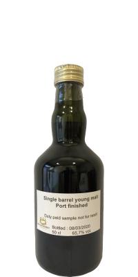 Bruges Whisky Company Single Barrel Young Malt Port finished first fill Zuid West Vlaams Whiskyfestival 65.7% 500ml