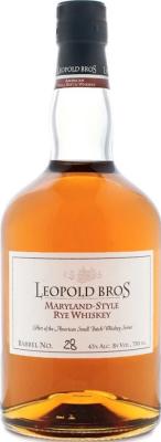 Leopold Bros Maryland-Style Rye Whisky American Small Batch Whisky Series #58 43% 750ml