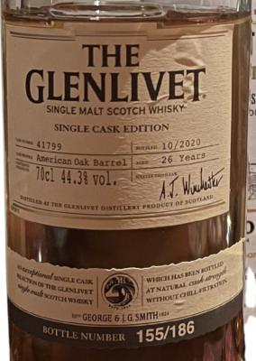 Glenlivet 26yo Single Cask Edition 44.3% 700ml